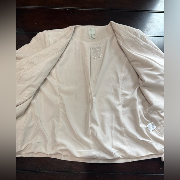 Joie Women’s Blazer Jacket Size L Beige Linen Blend Lightweight 1-Button NWT - Picture 4 of 9